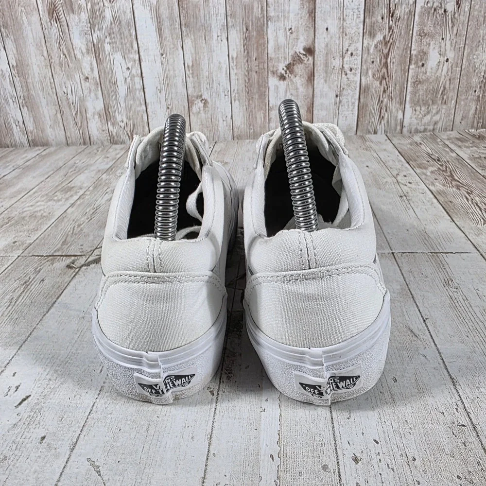Vans Old Skool Stacked Platform Sneakers Womens 6.5 True White Canvas